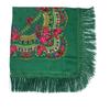 Ethnic Style Women Floral Printed Fringed Russian Square Scarf