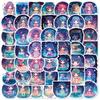 50 Starry Sky Girl Graffiti Stickers New Product Starry Sky Moonlight Moonlight Water Cup Mobile Girl DIY