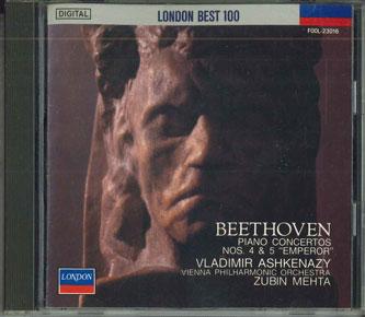CD ASHKENAZYMEHTAWPO Beethoven Emperor Piano Concert FOOL23016 LONDON Japan Classical Used