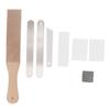 Leather Stropping Kit Complete Tools Double Sided Leather Paddle Honing Strop Set for DIY Leather