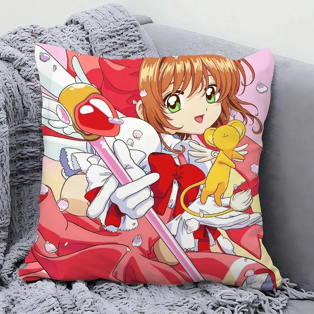 1 шт. C-Cardcaptor S-Sakura Магическая девочка Манга Наволочка Квадратная подушка Спальня Диван Досуг Автомобиль Гостиная Украшение дома 40X40