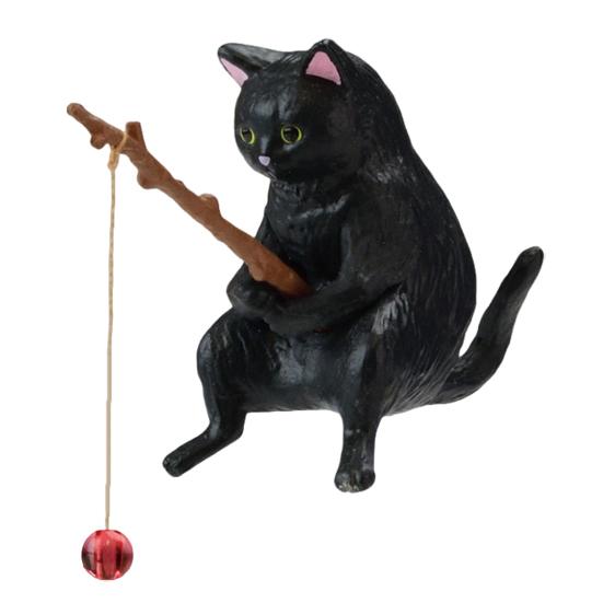 Рыболовная фигурка кота из смолы мультяшный котенок статуэтка животное скульптура домашний офис рабочий стол