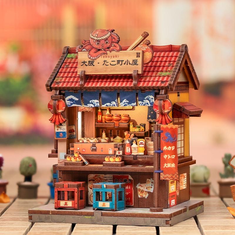 CUTEBEE Book Nook Kit DIY Wooden Doll House Miniature Model for Amazing Gifts Japanese Style