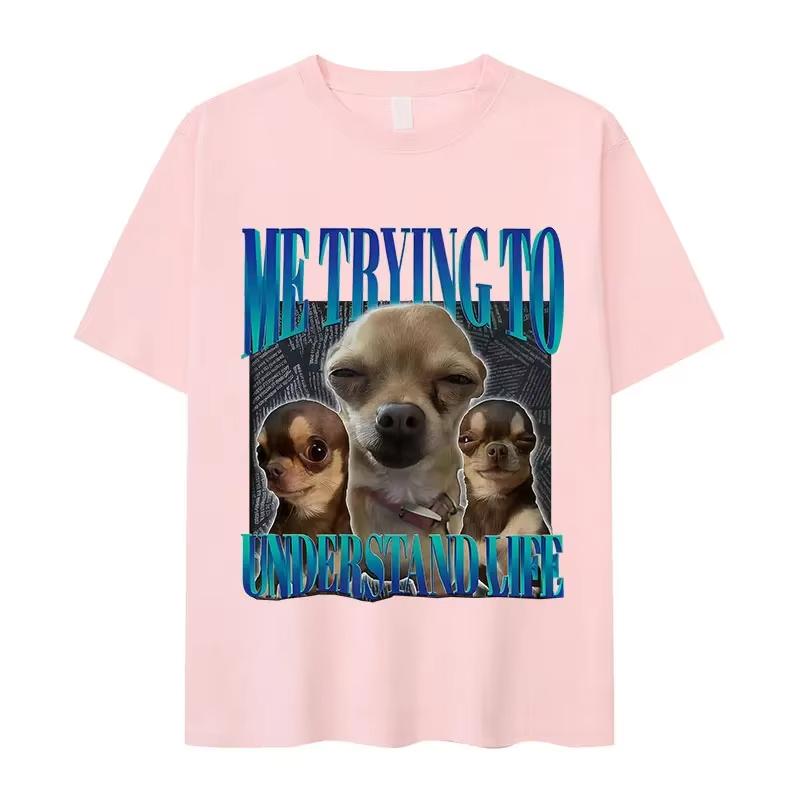 Chihuahua Unisexs Fun Pattern Retro Y2k Short Cartoon Tshirt Unisex Clothing Fashion Graphic T Shirts Summer Streetwear Y2k Top
