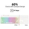 61 Key Mechanical Keyboard, RGB Backlit Gaming Keyboard, All Keys With No Conflicts, Hot Swappable Red Axis