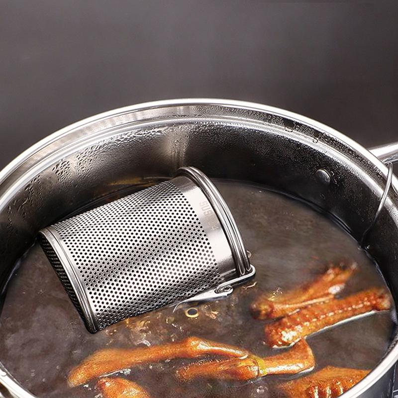 Корзина для маринада для тушения с крючком Ситечко для рассыпного чая Корзины для приправ Овощной Полезный Фильтр Нержавеющая сталь Бытовая Банка для специй