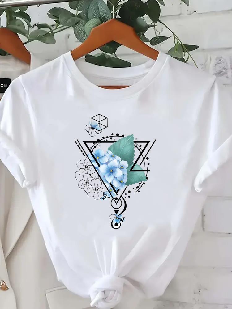 (Азиатский размер) трендовая милая футболка футболка топ одежда мода женская повседневная с принтом леди женская графическая с коротким рукавом футболки