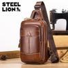 Genuine Leather Chest Bag Men's Crossbody Bag Chest Pack Man Shoulder Messenger Bag Cowhide