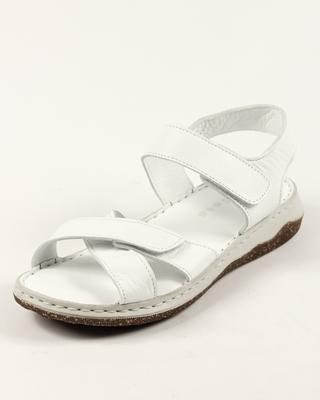 Босоножки на липучке 971 36 белые кожа