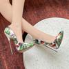 Fashion Sexy Women's Shoes Metal Heel Stiletto High Heels Shallow Mouth Pointed Pole Dance Drag Shoes