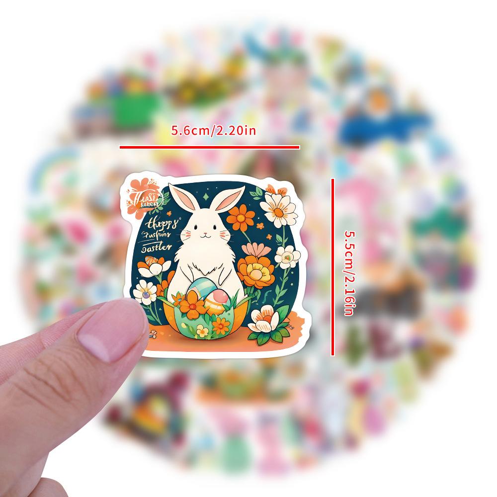55 New Cartoon Easter Easter Easter Egg Rabbit Stickers Suitcase Mobile Phone Graffiti Stickers