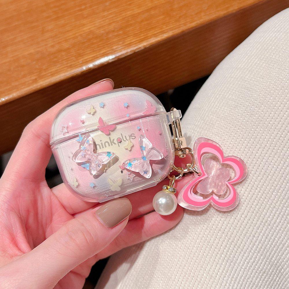 For Lenovo LP40 Pro Case Cartoon Star Butterfly Flower Earphone Soft Cover For Lenovo LP40Pro Headphones Box Funda With