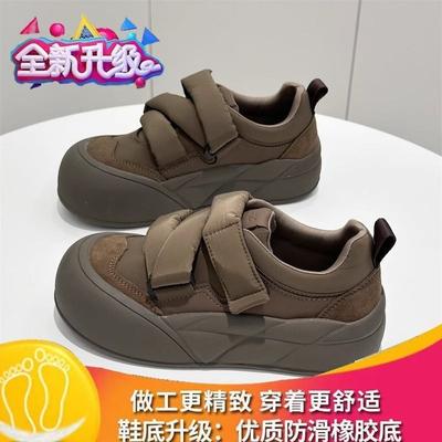 Летние туфли на липучке с большой головой, женские универсальные повседневные кеды на толстой подошве