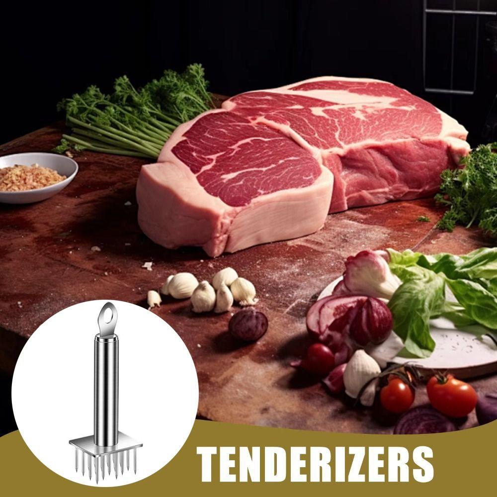 Professional Tool Steak Inserter Ultra Sharp Needle Kitchen Hitting Mallet Meat Pounder Kitchen