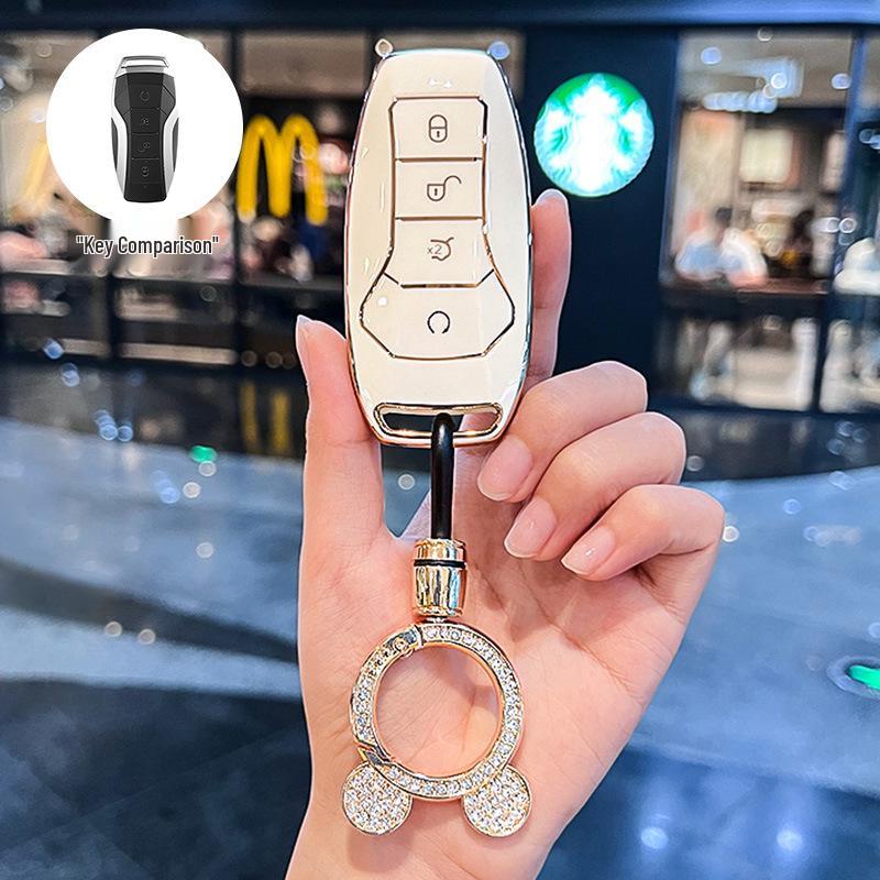 Чехол для ключа BYD для Song PLUS/Tang DM/E9 2019/Pro DMi - Женский корпус и пряжка ключа