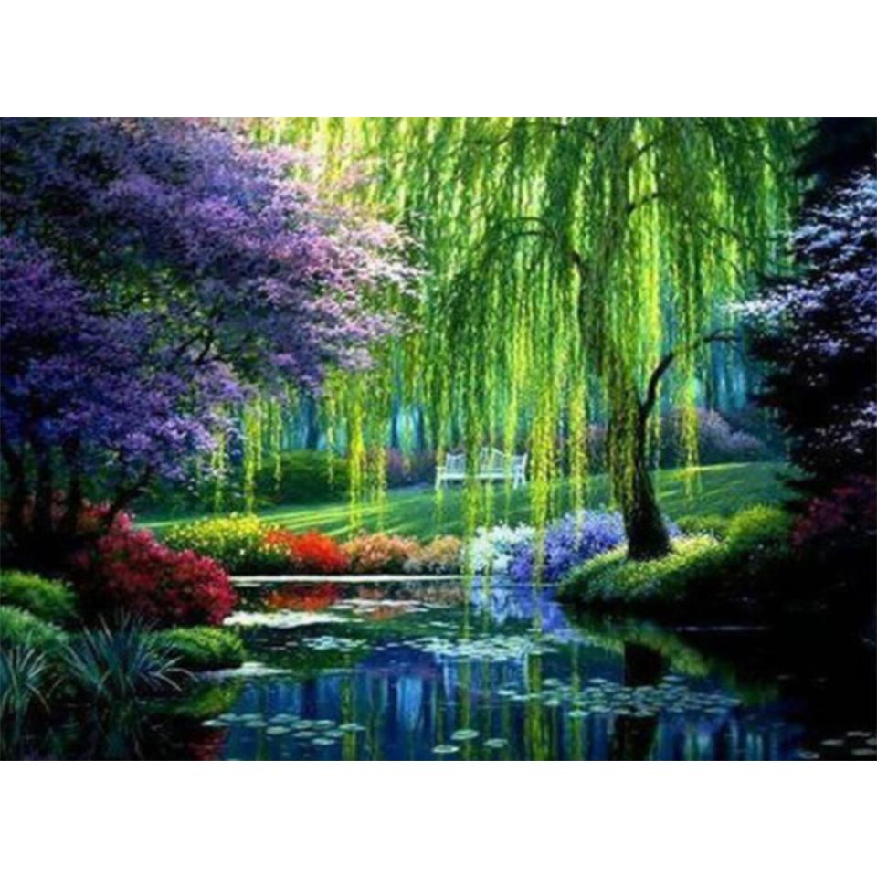 5D DIY алмазная живопись пейзаж горный хрусталь художественная картина полная алмазная вышивка мозаика домашний декор пейзаж комплект для вышивки крестом