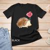 Cute Vintage Hedgehog and Flower Art Unisex T-shirt