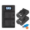PALO 2650mAh BP-511 BP 511 BP511 BP511A Battery + LCD USB Dual Charger For CANON EOS 40D 300D 5D 20D 30D 50D 10D D60 G6 Camera