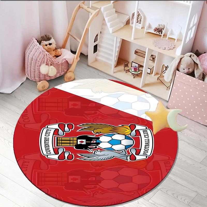 1PC round rug Newcastle United Crest Printed Round Area Rug ,Rug For Home Office, Round Chair Rug, Decorative Carpet Fan gifts Christmas gift