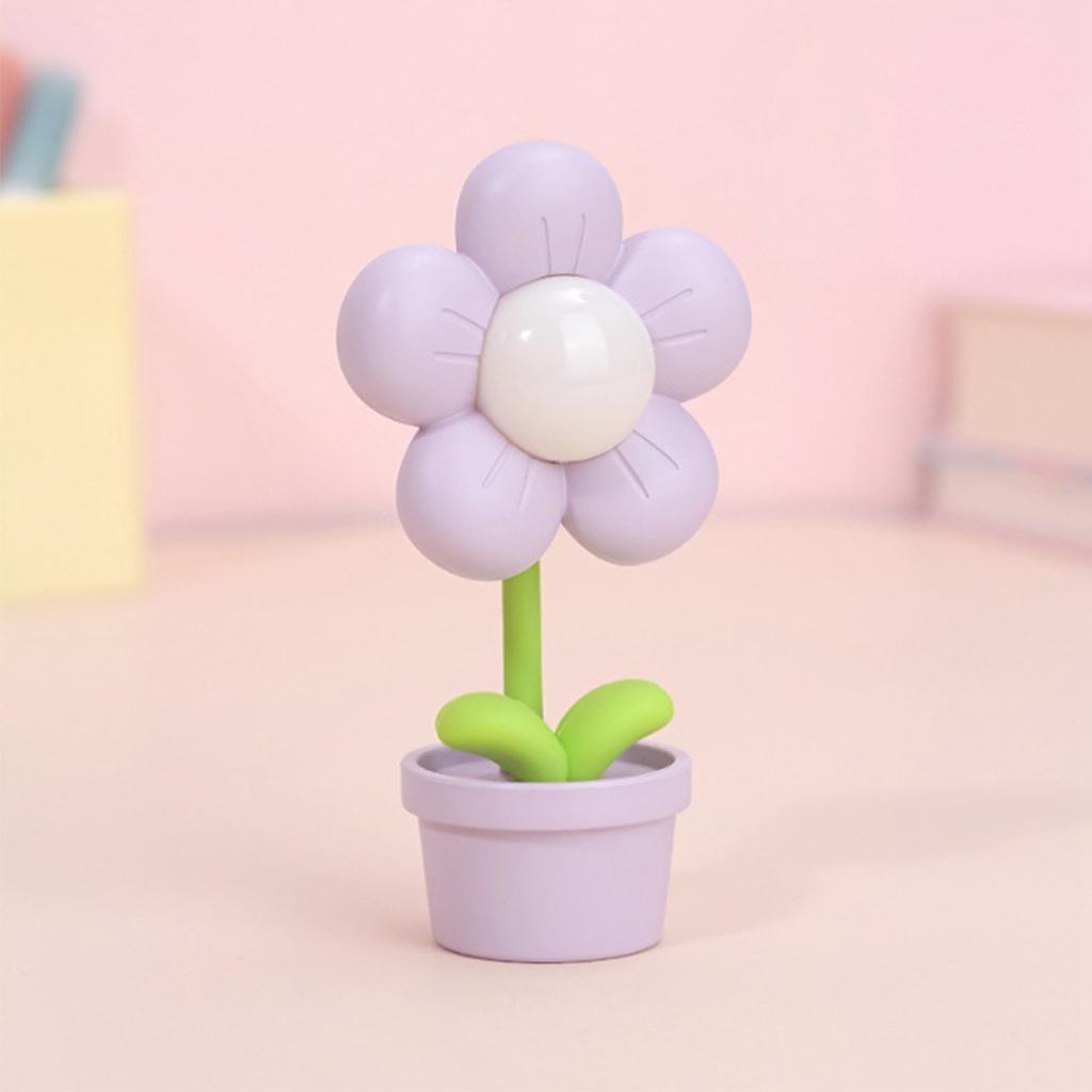 Flower Night Light for Kids Soft Light 360 Degree Bending Battery Powered Bedside Lamps for Living