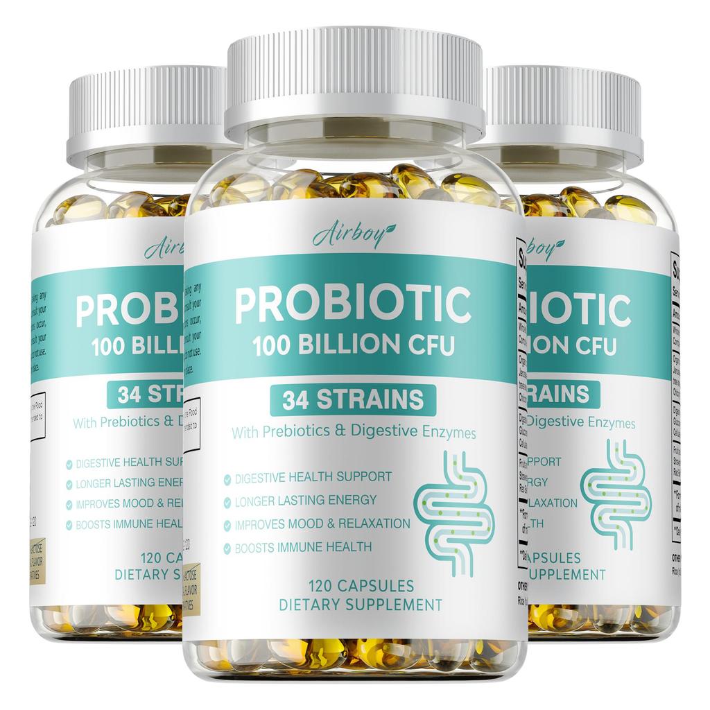 Airboy - Probiotic & Digestive Enzyme Capsules - Digestive Health
