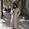 Женские шерстяные пальто, женские однотонные повседневные свободные черные, бежевые шерстяные пальто, женские осенне-зимние кашемировые длинные пальто на пуговицах