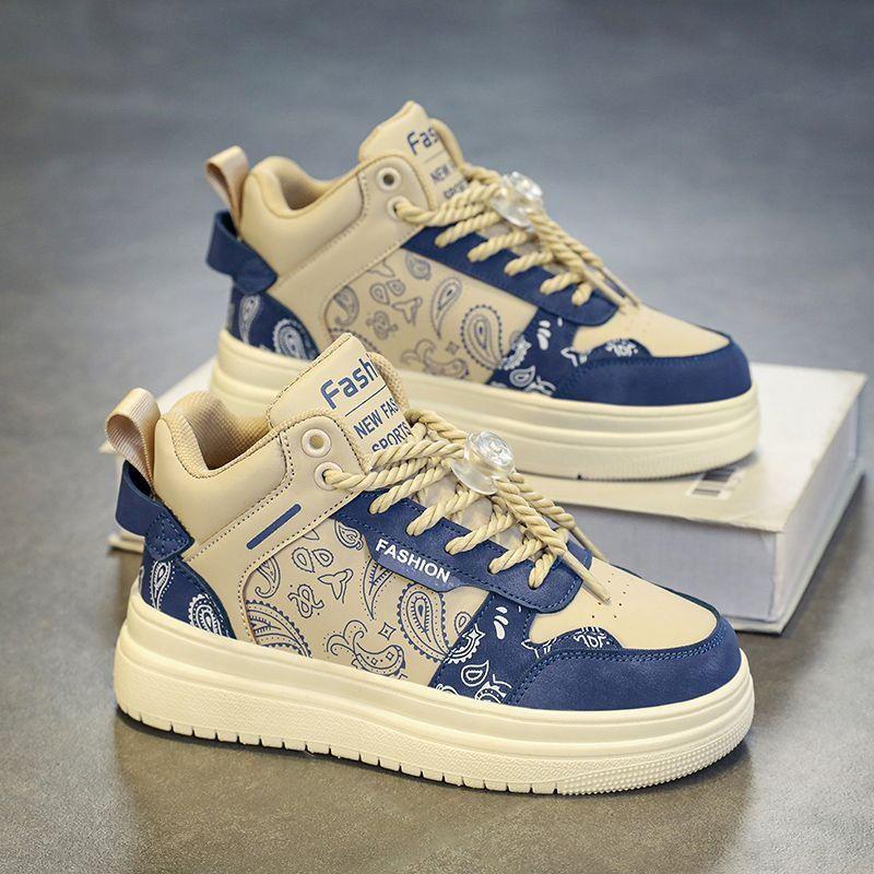 Men's & Women's Korean Style Fleece-Lined High-Top Sneakers