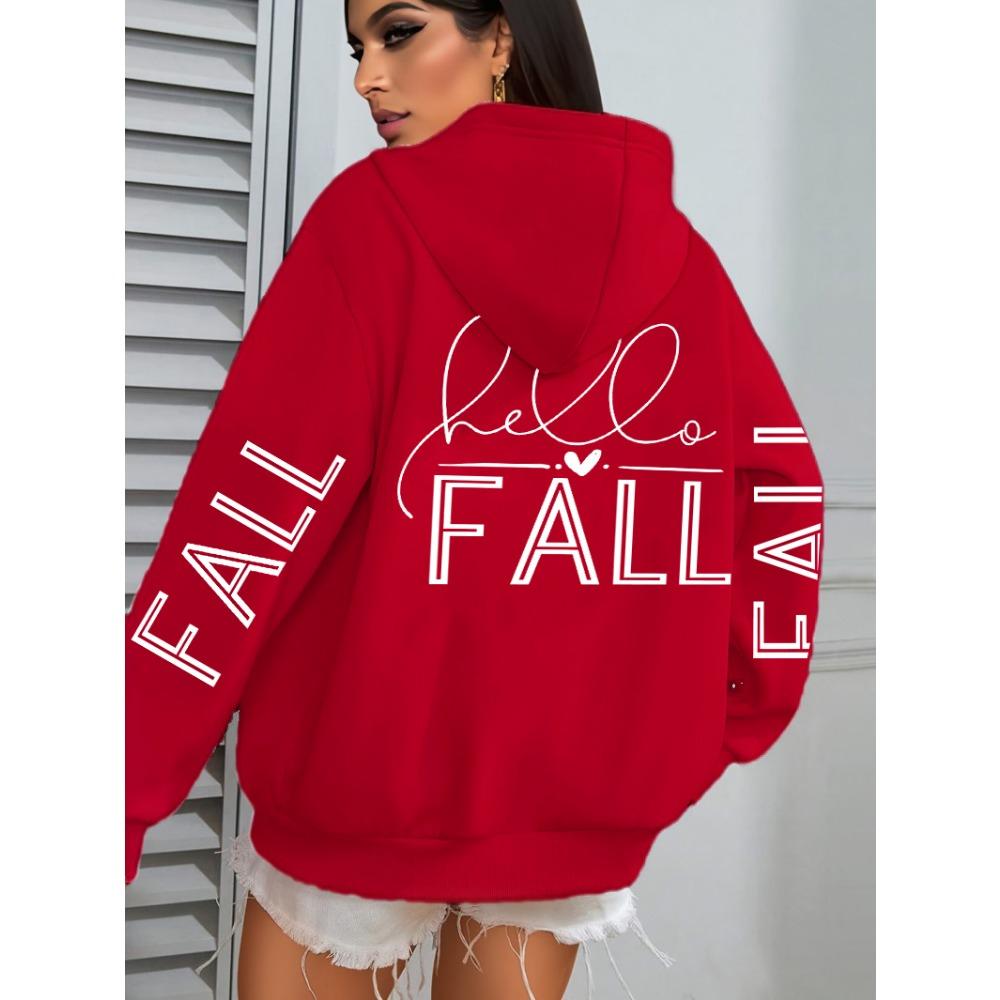 Осенняя любовь арт-дизайн надпись напечатанная женская толстовка хип-хоп одежда осенняя свободная универсальная женская уличная одежда