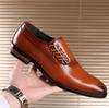 Stylish Man Oxford Shoes Leather Lace Up Mens Business Casual Dress Shoe Fashion Wedding Party British Style Comfortable