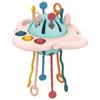 Сенсорная игрушка в форме самолета для младенцев, прорезыватель, игрушка с веревочкой, развивающая игрушка, подарок на рождение, стимуляция когнитивных способностей ребенка, подарок на выписку