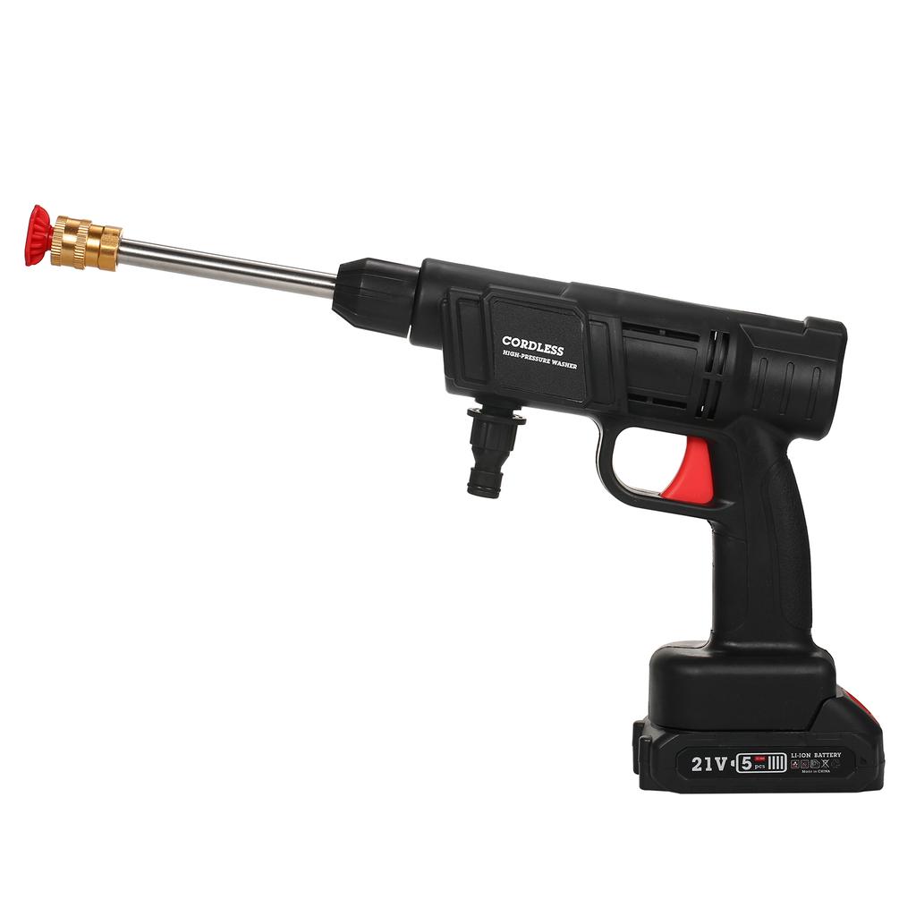 21V Cordless Portable Car Washer Electric High Pressure Cleaner 24.5Bar Car Washing Plant Watering