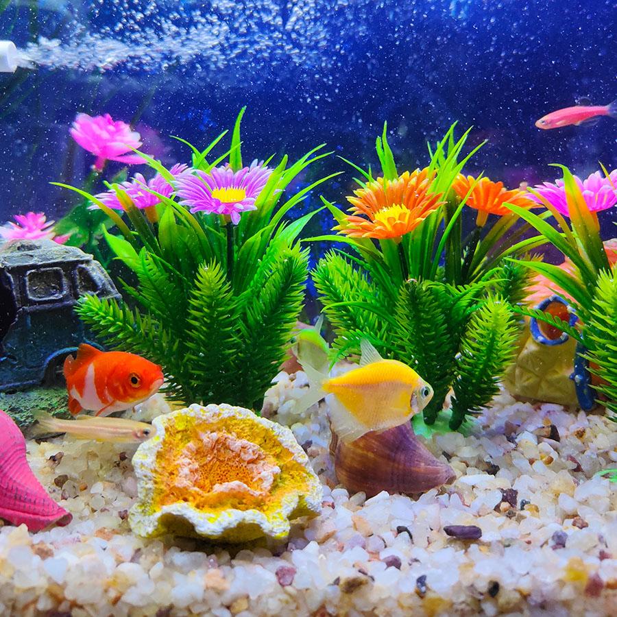 Украшение для аквариума Водная трава Имитация Аксессуары Пластиковое Искусственное Аквариумное Растение для Рыб для Декора Фоны Растения