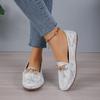 Ladies Shoes On Sale 2024 New One Kick Women's Flats Spring Autumn Round Toe Chain Snake Pattern Flat Casual Comfortable Shoes