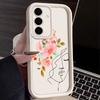 Цветочный Жесткий Девушка Линия Чехол Для Телефона Для Samsung S26 S25 S24 S23 S21 S20 Ultra Funda Для Galaxy S25 S24 FE S26 Plus Силиконовая Крышка