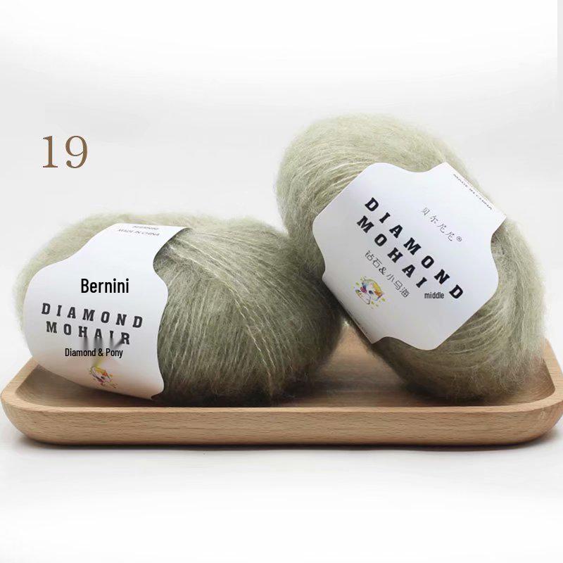 Пряжа Diamond Pony средней толщины из мохера для ручного вязания крючком пальто и шарфов