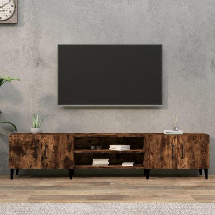 VidaXL TV Cabinet Smoked Oak 180x31.5x40 Cm Engineered Wood 816269