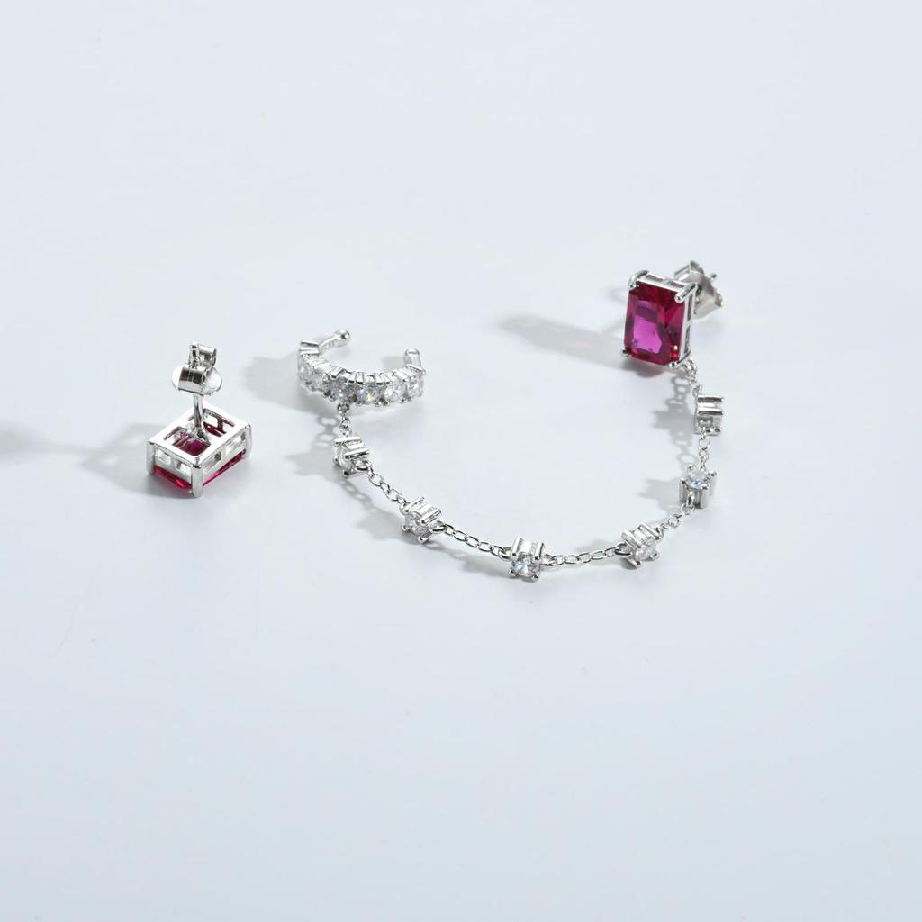 ANDYWEN Серьги-гвоздики из стерлингового серебра 925 пробы с турмалином и цирконием, длинная цепочка, длинные серьги с цирконием, роскошные ювелирные украшения, подарок