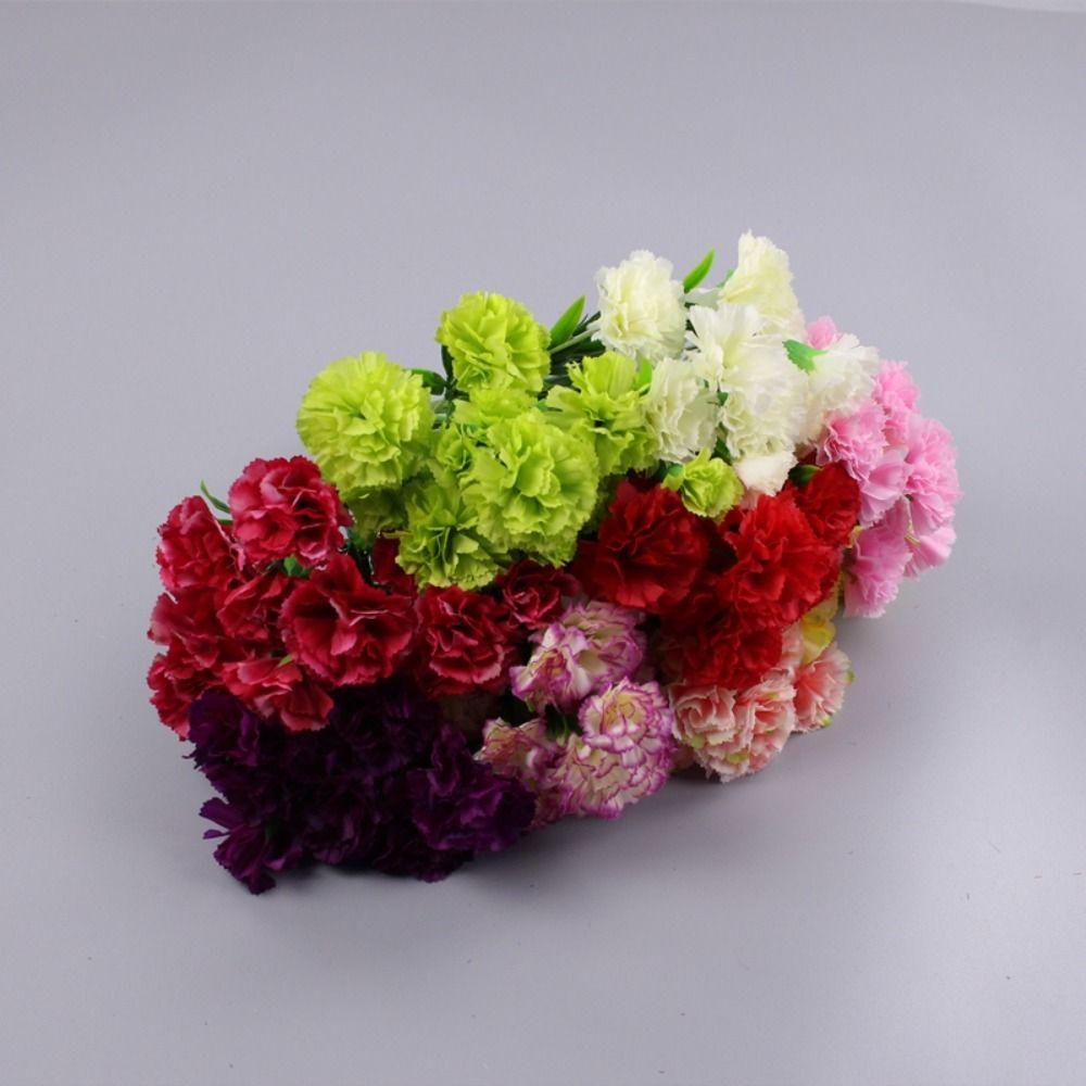 Устойчивая к ультрафиолетовому излучению искусственная гвоздика 11 головок для домашнего свадебного декора, горячая распродажа, искусственный цветок