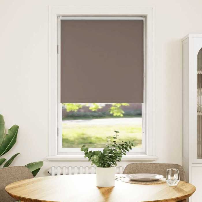 VidaXL Blackout Roller Blind Coffee 70x150cm Fabric Width 65.7cm, Day and Night Blind, Kitchen Blind, Blind 4010992