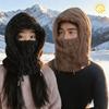 Fleece Balaclava for Women Winter One Piece Hat Scarf Set Windproof Ski Face Cushion Thermal Neck Warmer for Cold Weather