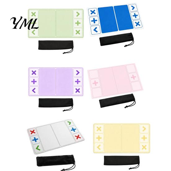 Game Partition Mat Fidget Trading Board with Storage Bag, 12x24 Inch Toy Anti Slip Pad, Portable Playmat Divided Zones for Swap Card Rubber Base Play