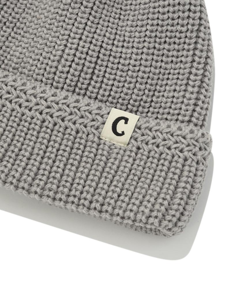 COVERNAT Authentic C Logo Short Beanie Grey