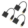 3 шт. Адаптер DP на VGA 1920x1080 FHD 60 Гц Позолоченный Компактный дизайн Адаптер DisplayPort на VGA для ноутбука и настольного компьютера