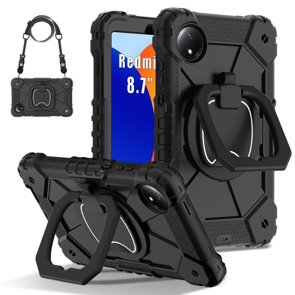 Чехол для Redmi Pad SE 8.7'' 2024: Вращающаяся на 360° подставка, Силиконовый чехол от падения