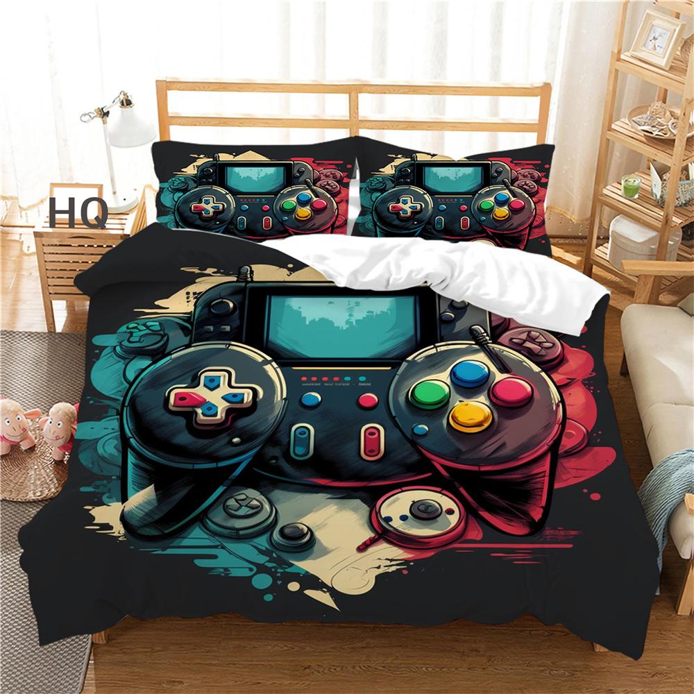 3D игровая консоль с принтом, покрывала для подростков, двойной размер, пододеяльник, роскошный мягкий высококлассный декор для спальни