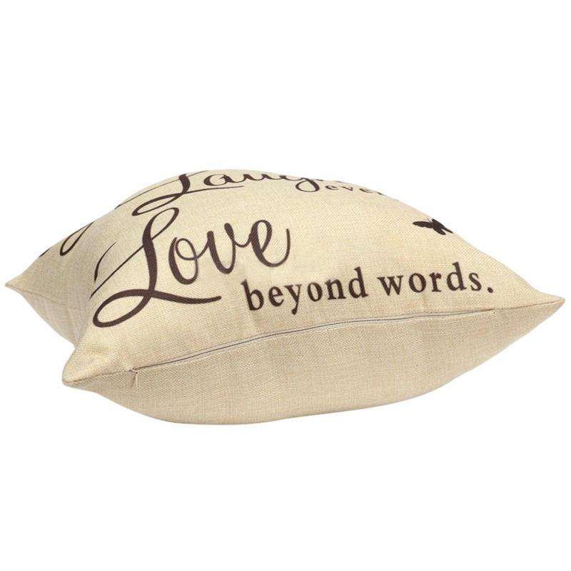 Новый Чехол для подушки Live Laugh Love Quotes Home Decor из хлопка и льна