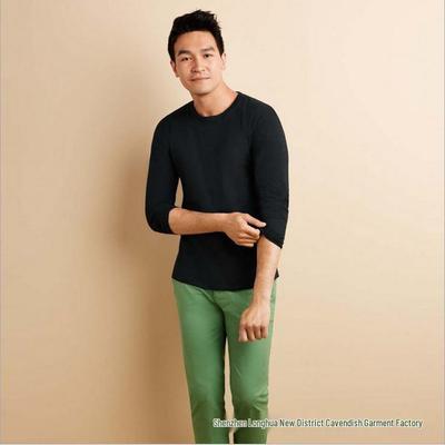 Мужская футболка с длинным рукавом и круглым вырезом Gildan 180 г