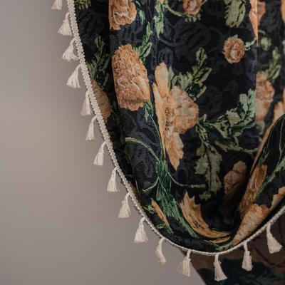 Шторы цветочный жаккард шторы с бахромой готовые кухонные шторы эркер полузатемняющие