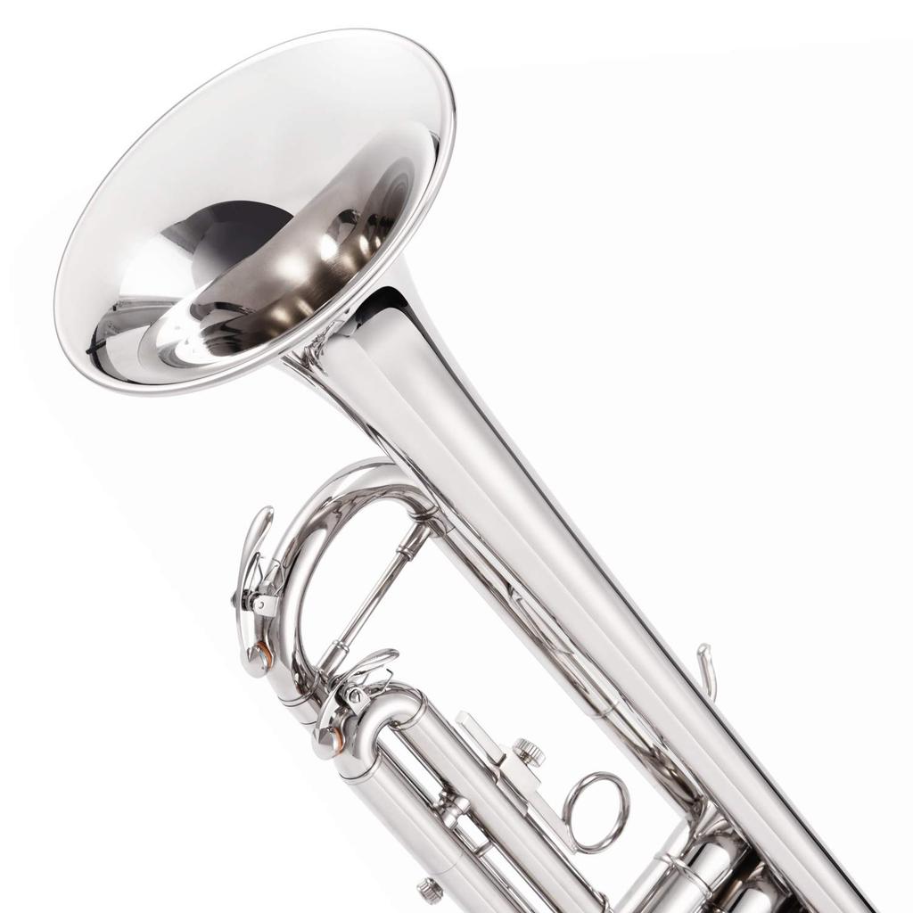 Eastar Trumpet In Bb, for Beginners, with Cleaning Accessories (Nickel Plated)