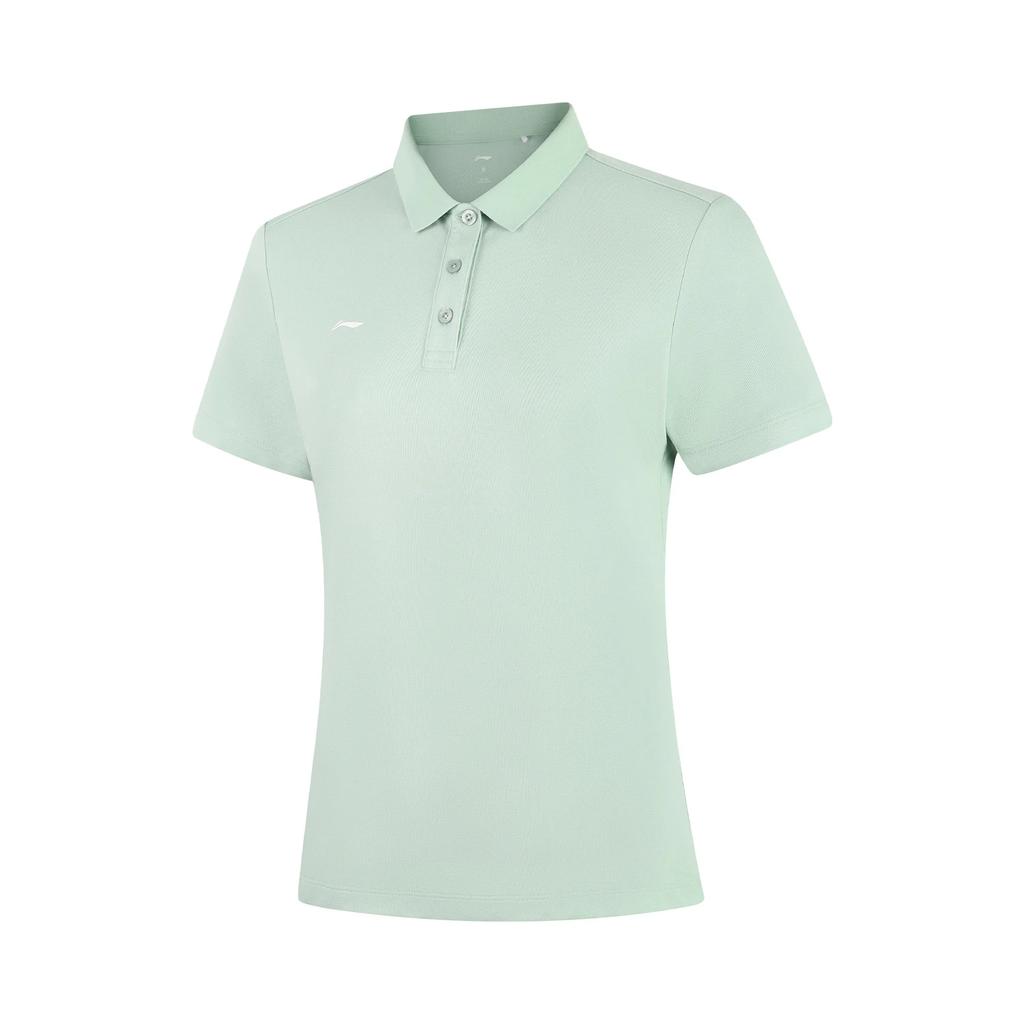 Li Ning Sports Lifestyle Series Casual Simple Pullover Comfortable Solid Color Versatile Short Sleeve Polo Shirt Women Polo Shirts APLV496-2
